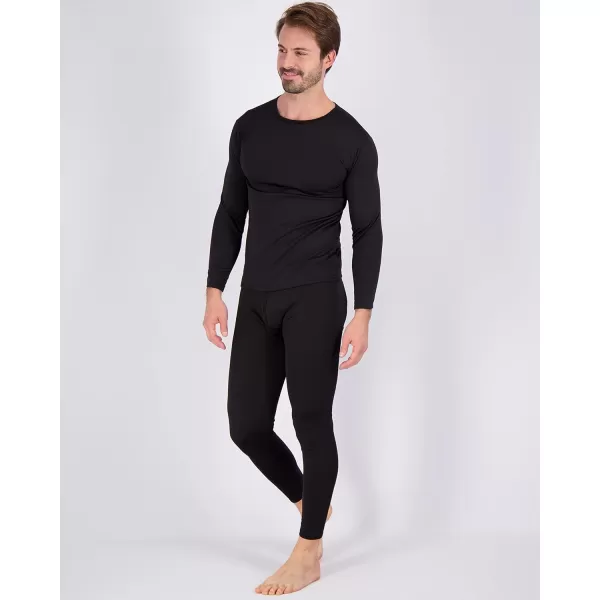 Real Essentials 4 Piece Mens Thermal Underwear Sets  Long Sleeve Top amp Bottom Fleece Long Johns Available in Big amp TallStandard Set 5