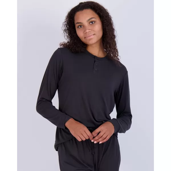 Real Essentials 4 Piece Womens Long Sleeve Pullover Hoodie Henley Sweatshirt  Jogger Set Athletic Lounge SweatsuitHenley Set 6