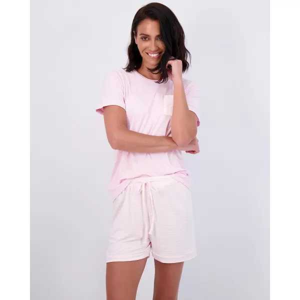 Real Essentials 4 Piece Womens Short Sleeve Top with Shorts Pajama Set  UltraSoft Lounge amp Sleepwear Available In PlusPlus Size Set 4