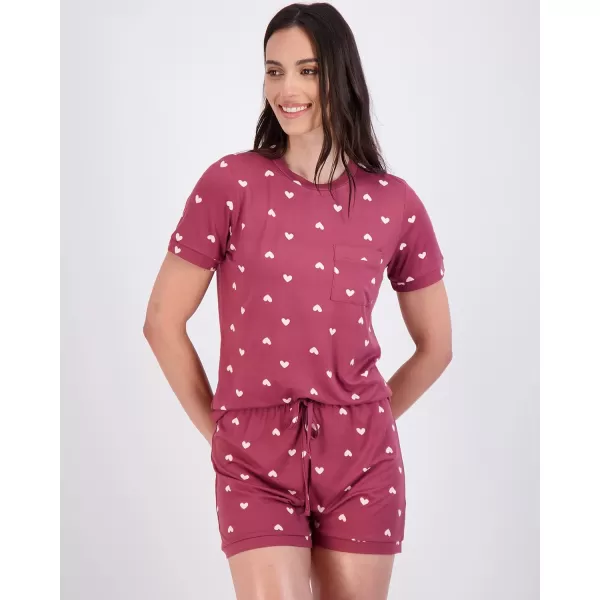 Real Essentials 4 Piece Womens Short Sleeve Top with Shorts Pajama Set  UltraSoft Lounge amp Sleepwear Available In PlusPlus Size Set 8