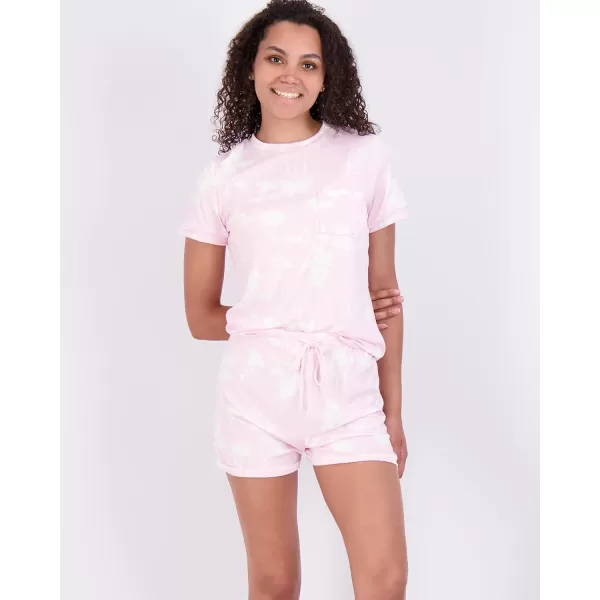 Real Essentials 4 Piece Womens Short Sleeve Top with Shorts Pajama Set  UltraSoft Lounge amp Sleepwear Available In PlusRegular Size Set 10