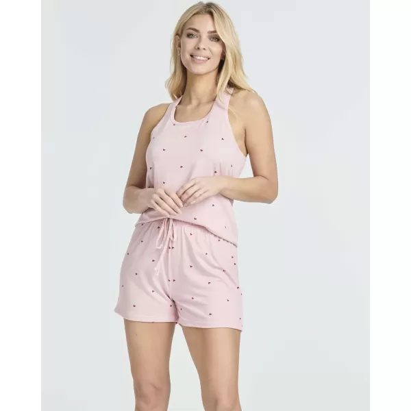 Real Essentials 4 Piece Womens SuperSoft Tank Top and Short Pajama Set  Loungewear Sleepwear Available in Plus SizeSet 6