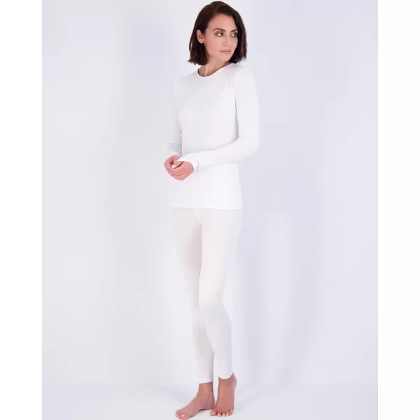 Real Essentials 4 Piece Womens Thermal Underwear Set  Thermal Underwear for Women Fleece Lined Top  Bottom Long JohnsSet 3