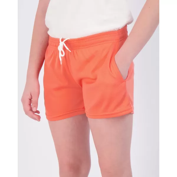 Real Essentials 4Pack Girls Mesh Active Athletic Performance Sport Shorts for Girls with PocketsSet 1