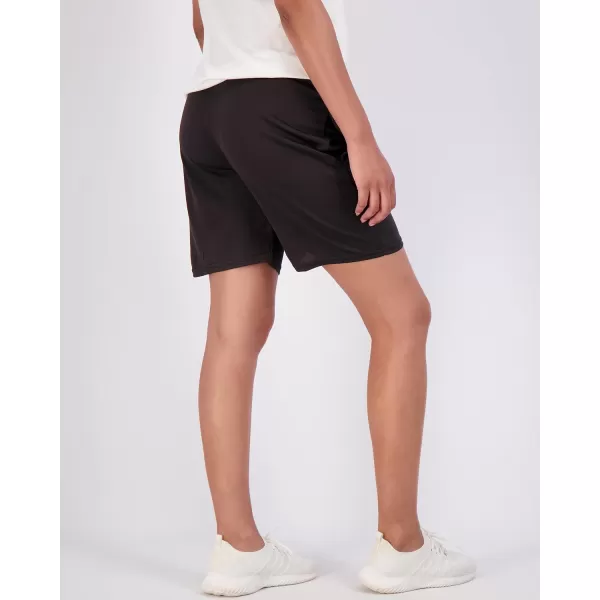 Real Essentials 4Pack Womens 7 Mesh QuickDry Bermuda Active Athletic Long Shorts with Pockets Available in Plus SizePlusSize Set 2