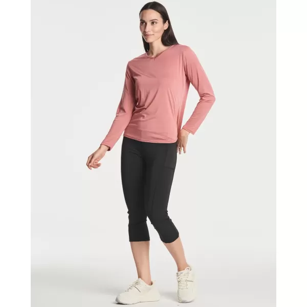 Real Essentials 4Pack Womens DryFit LongSleeve VNeck Athletic Workout Shirt Available in Plus SizeStandard Set 4