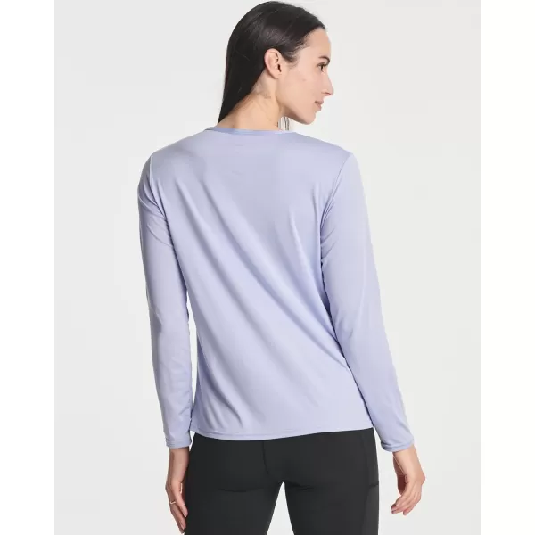 Real Essentials 4Pack Womens DryFit LongSleeve VNeck Athletic Workout Shirt Available in Plus SizeStandard Set 7