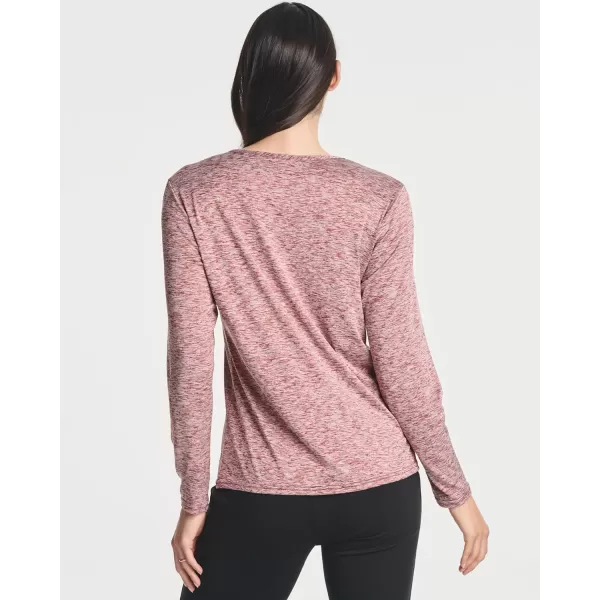 Real Essentials 4Pack Womens DryFit LongSleeve VNeck Athletic Workout Shirt Available in Plus SizeStandard Set 8