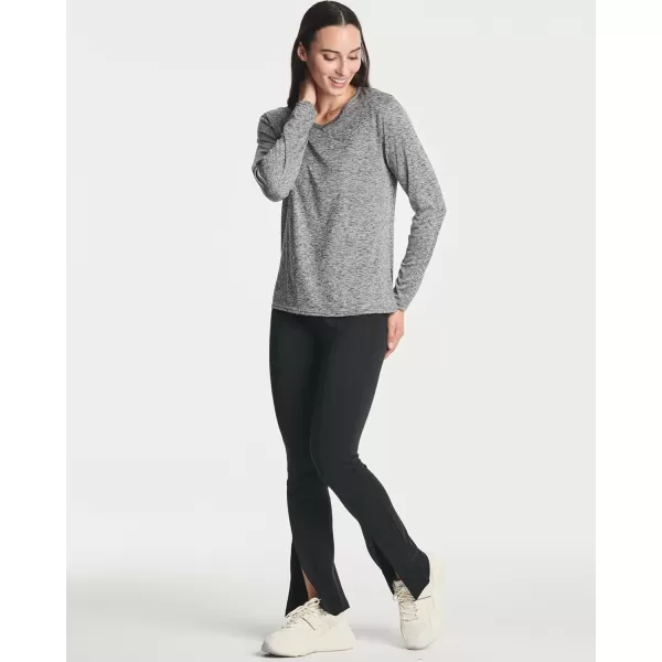 Real Essentials 4Pack Womens DryFit LongSleeve VNeck Athletic Workout Shirt Available in Plus Sizeplussize Set 1