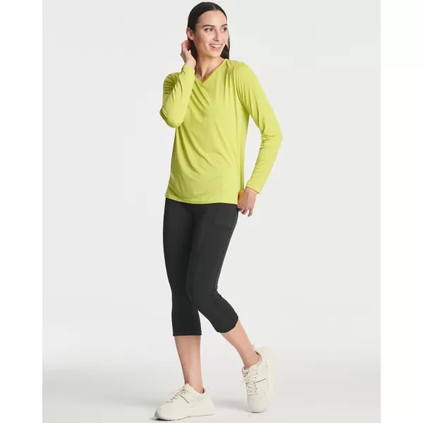 Real Essentials 4Pack Womens DryFit LongSleeve VNeck Athletic Workout Shirt Available in Plus Sizeplussize Set 3