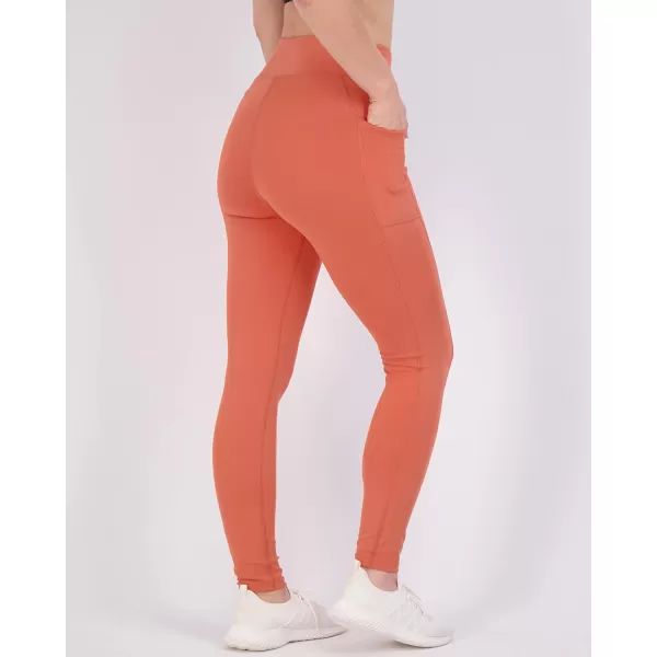 Real Essentials 4Pack Womens Full Length Fitted Athletic Yoga Performance Leggings with Pockets Available in Plus SizePlusSize Set 2