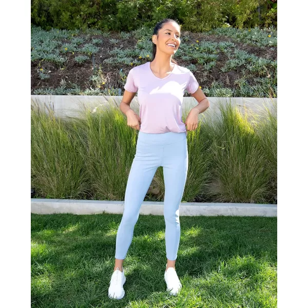 Real Essentials 4Pack Womens Full Length Fitted Athletic Yoga Performance Leggings with Pockets Available in Plus SizePlusSize Set 2