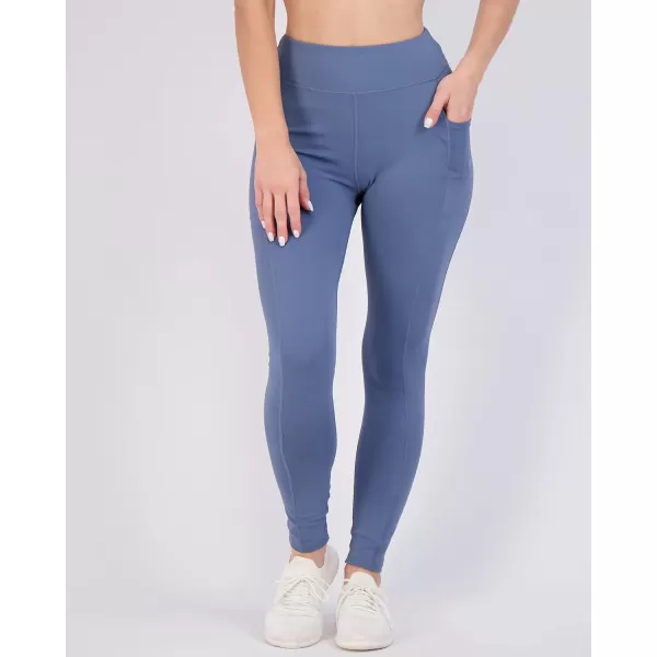 Real Essentials 4Pack Womens Full Length Fitted Athletic Yoga Performance Leggings with Pockets Available in Plus SizePlusSize Set 2