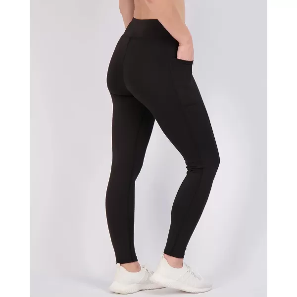 Real Essentials 4Pack Womens Full Length Fitted Athletic Yoga Performance Leggings with Pockets Available in Plus SizePlusSize Set 3