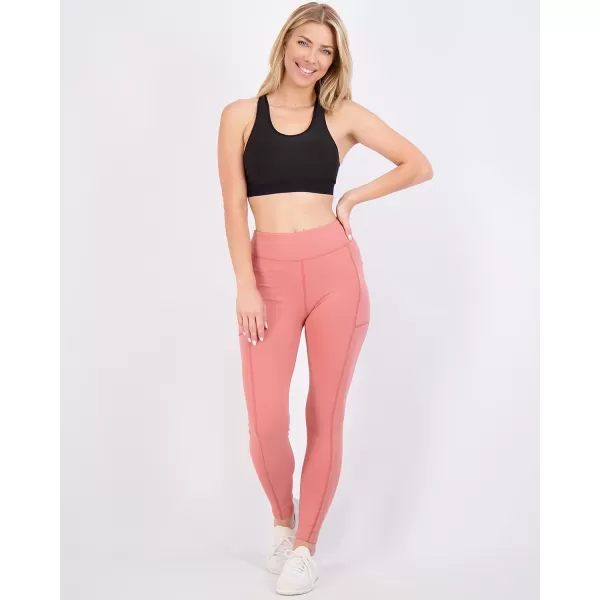 Real Essentials 4Pack Womens Full Length Fitted Athletic Yoga Performance Leggings with Pockets Available in Plus SizePlusSize Set 4