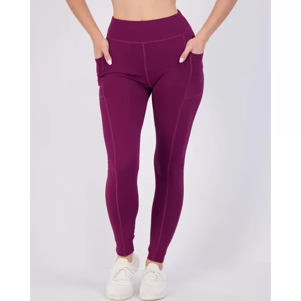 Real Essentials 4Pack Womens Full Length Fitted Athletic Yoga Performance Leggings with Pockets Available in Plus SizePlusSize Set 5