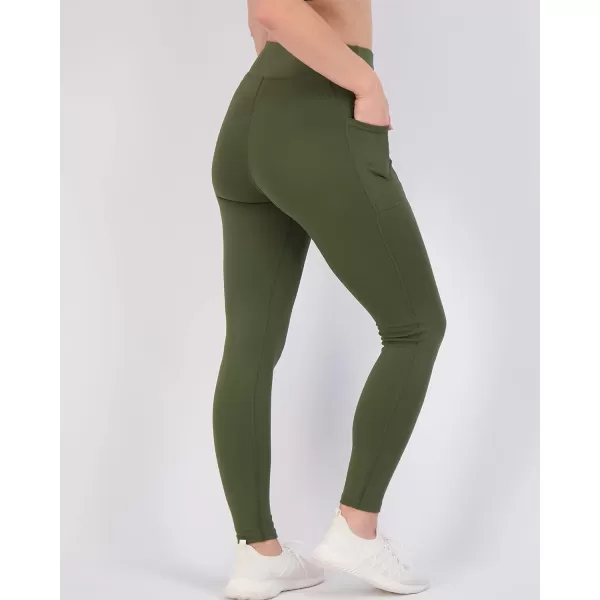 Real Essentials 4Pack Womens Full Length Fitted Athletic Yoga Performance Leggings with Pockets Available in Plus SizePlusSize Set 6