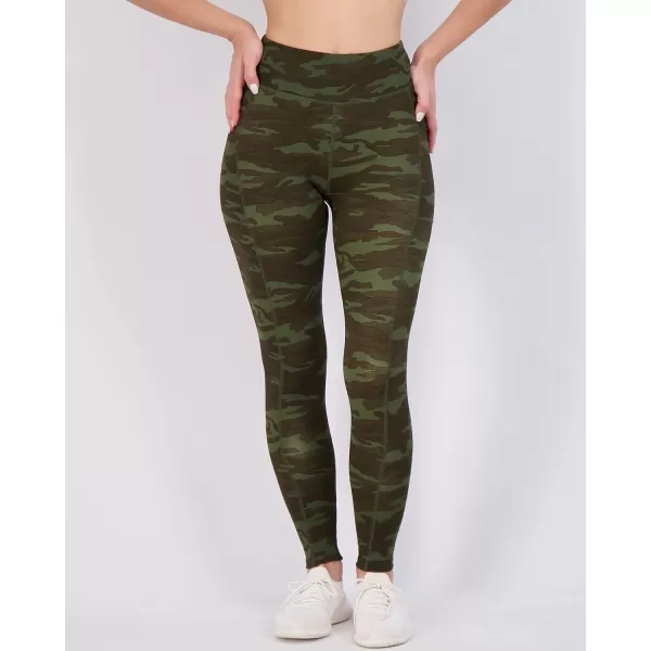 Real Essentials 4Pack Womens Full Length Fitted Athletic Yoga Performance Leggings with Pockets Available in Plus SizePlusSize Set 7
