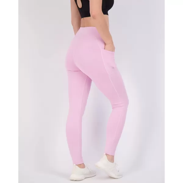 Real Essentials 4Pack Womens Full Length Fitted Athletic Yoga Performance Leggings with Pockets Available in Plus SizePlusSize Set 7