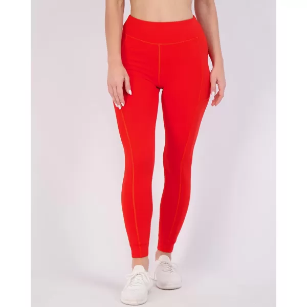 Real Essentials 4Pack Womens Full Length Fitted Athletic Yoga Performance Leggings with Pockets Available in Plus SizePlusSize Set 8