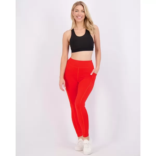 Real Essentials 4Pack Womens Full Length Fitted Athletic Yoga Performance Leggings with Pockets Available in Plus SizePlusSize Set 8