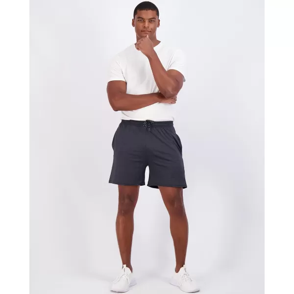 Real Essentials 5 Pack Mens 5 Inseam DryFit Running Workout Shorts  Pockets amp Drawstring Available in Big amp TallBig amp Tall Set 5