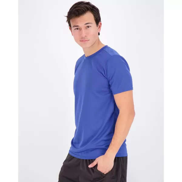 Real Essentials 5 Pack Mens Active Quick Dry Mesh Crew Neck T Shirts  Athletic Short Sleeve Tee Available in Big amp TallStandard Set 4