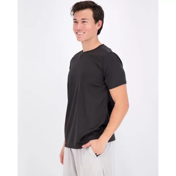 Real Essentials 5 Pack Mens Active Quick Dry Mesh Crew Neck T Shirts  Athletic Short Sleeve Tee Available in Big amp Tallbigtall Set 1