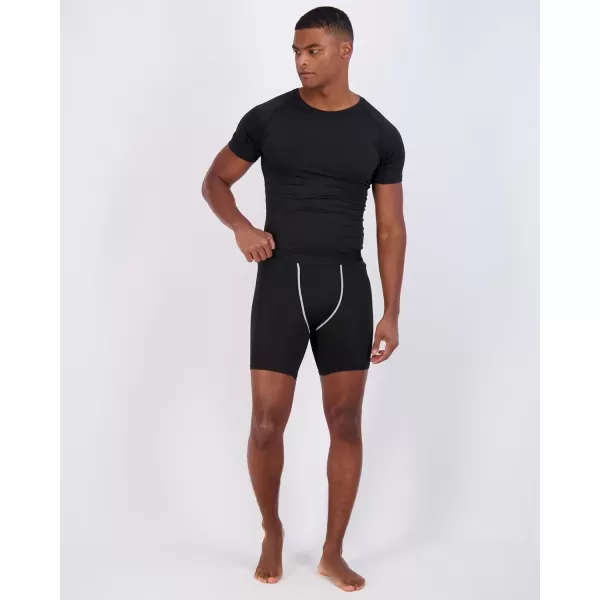 Real Essentials 5 Pack Mens Compression Shorts  Quick Dry Performance Active Underwear Available in Big amp TallCompression Shorts Set J