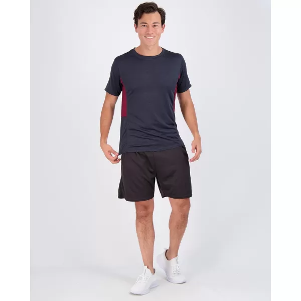 Real Essentials 5 Pack Mens DryFit Moisture Wicking Active Athletic Performance Crew TShirtSet 7