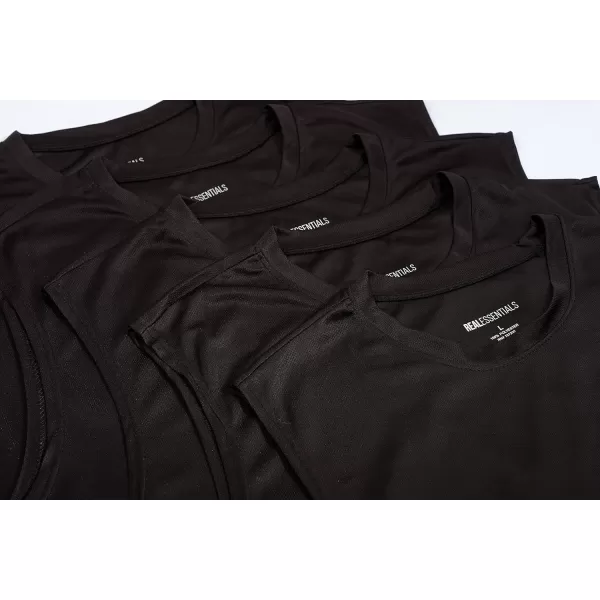 Real Essentials 5 Pack Mens Mesh Active Athletic Tech Tank Top  Workout amp Training Activewear Available in Big amp TallStandard Set 1