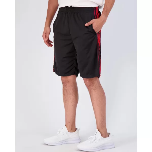 Real Essentials 5 Pack Mens Mesh Athletic Performance Gym Shorts with Pockets S3XSet F