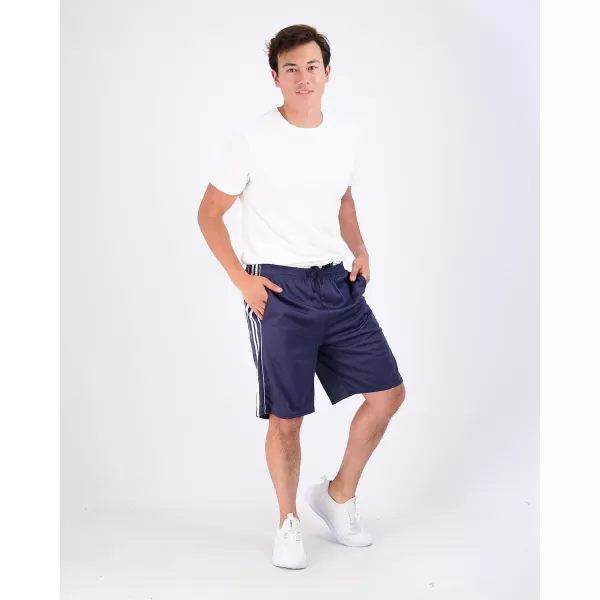 Real Essentials 5 Pack Mens Mesh Athletic Performance Gym Shorts with Pockets S3XSet F