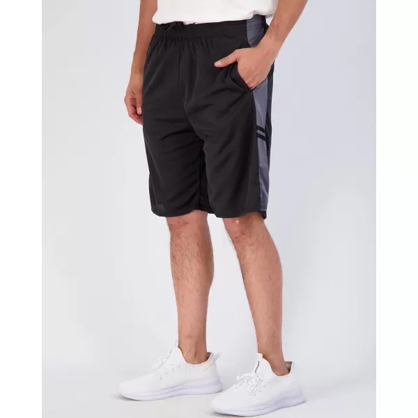 Real Essentials 5 Pack Mens Mesh Athletic Performance Gym Shorts with Pockets S3XSet H