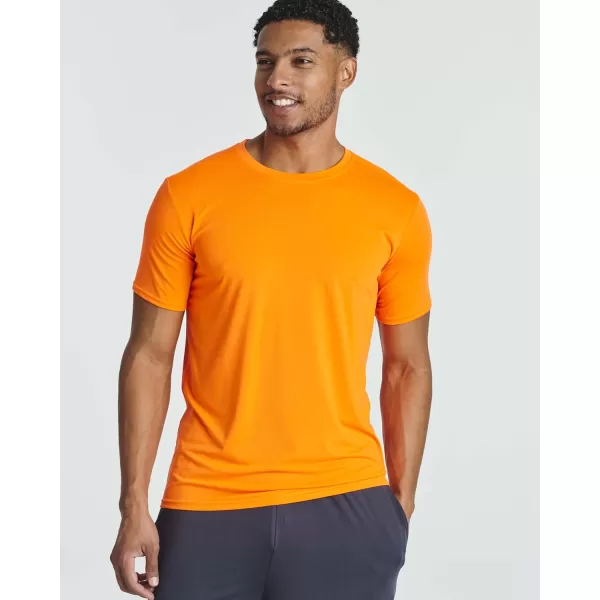 Real Essentials 5 Pack Mens Short Sleeve Dry Fit Active Crew Neck T Shirt  Athletic Running Gym Workout Tee TopsSet 14