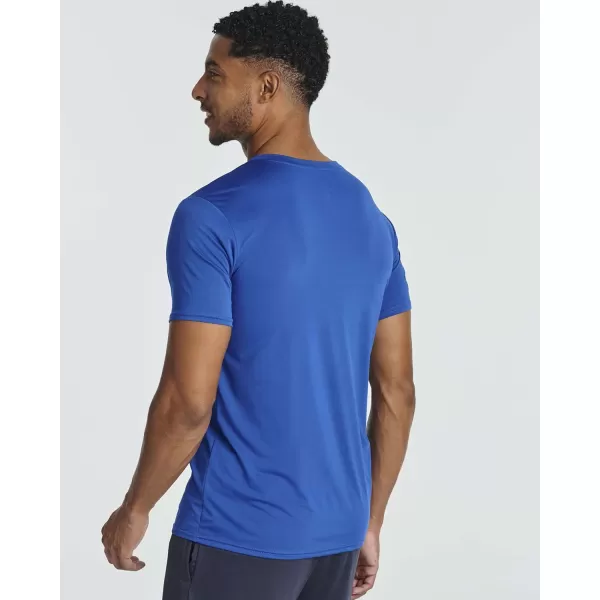 Real Essentials 5 Pack Mens Short Sleeve Dry Fit Active Crew Neck T Shirt  Athletic Running Gym Workout Tee TopsSet 14