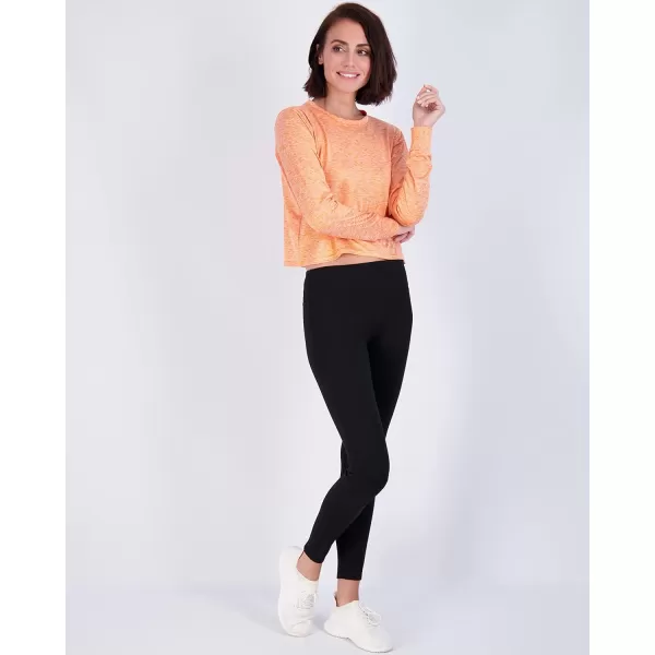 Real Essentials 5 Pack Womens Dry Fit Crop Top  Long Sleeve Crew Neck Stretch Athletic Tee Available in Plus SizePlus Size Set 2