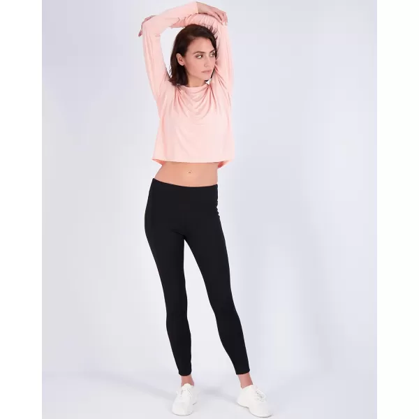 Real Essentials 5 Pack Womens Dry Fit Crop Top  Long Sleeve Crew Neck Stretch Athletic Tee Available in Plus SizePlus Size Set 3