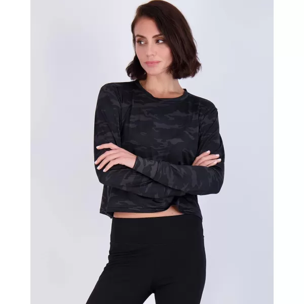 Real Essentials 5 Pack Womens Dry Fit Crop Top  Long Sleeve Crew Neck Stretch Athletic Tee Available in Plus SizePlus Size Set 3