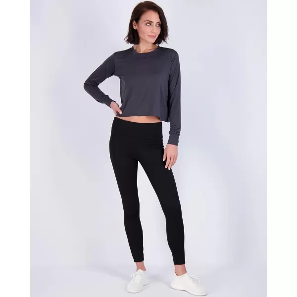 Real Essentials 5 Pack Womens Dry Fit Crop Top  Long Sleeve Crew Neck Stretch Athletic Tee Available in Plus SizePlus Size Set 4