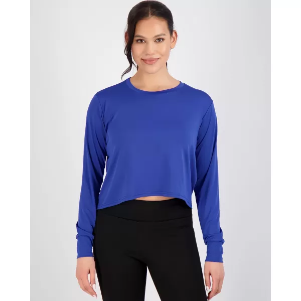 Real Essentials 5 Pack Womens Dry Fit Crop Top  Long Sleeve Crew Neck Stretch Athletic Tee Available in Plus SizePlus Size Set 9