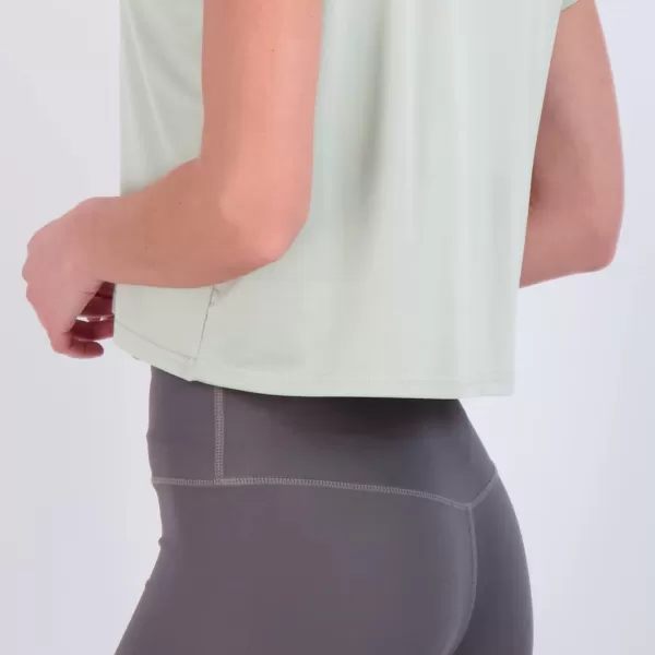 Real Essentials 5 Pack Womens Dry Fit Crop Top  Short Sleeve Crew Neck Stretch Athletic Tee Available in Plus SizeSet 1