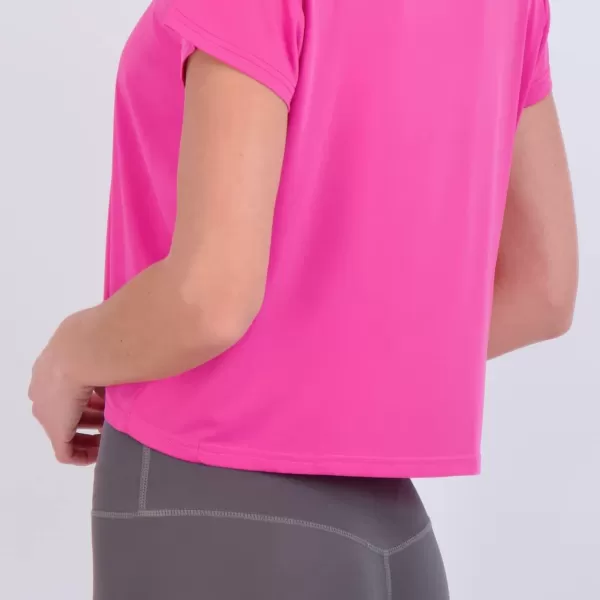 Real Essentials 5 Pack Womens Dry Fit Crop Top  Short Sleeve Crew Neck Stretch Athletic Tee Available in Plus SizeSet 2