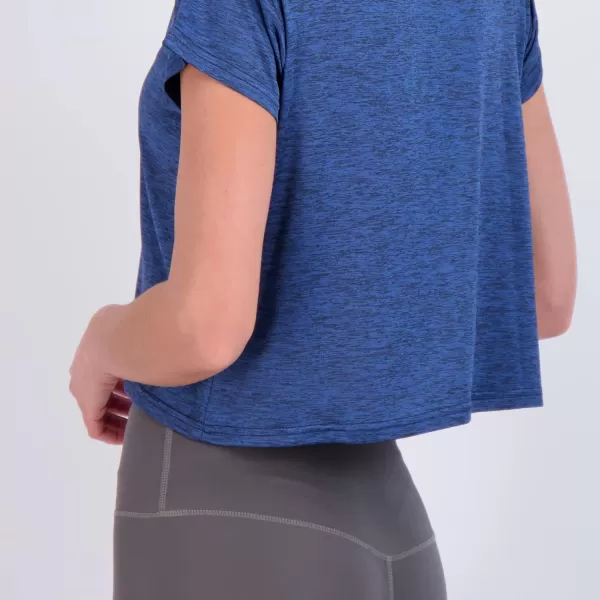 Real Essentials 5 Pack Womens Dry Fit Crop Top  Short Sleeve Crew Neck Stretch Athletic Tee Available in Plus SizeSet 4