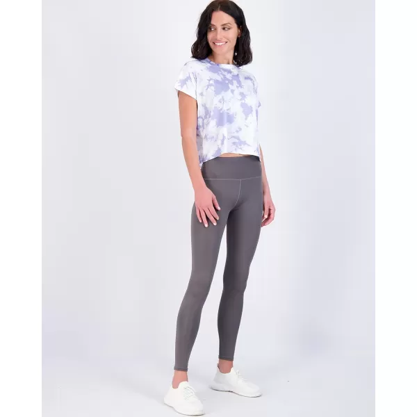 Real Essentials 5 Pack Womens Dry Fit Crop Top  Short Sleeve Crew Neck Stretch Athletic Tee Available in Plus SizeSet 6
