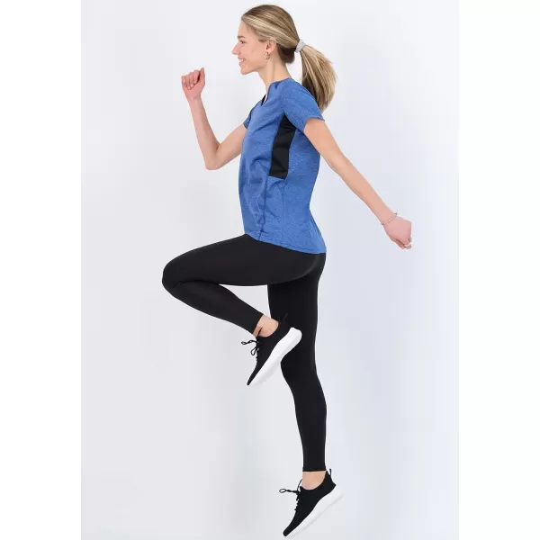 Real Essentials 5 Pack Womens Dry Fit Tech Stretch ShortSleeve Crew Neck Athletic TShirt Available in Plus SizePlus Size Set 3