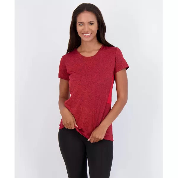 Real Essentials 5 Pack Womens Dry Fit Tech Stretch ShortSleeve Crew Neck Athletic TShirt Available in Plus SizePlus Size Set 3