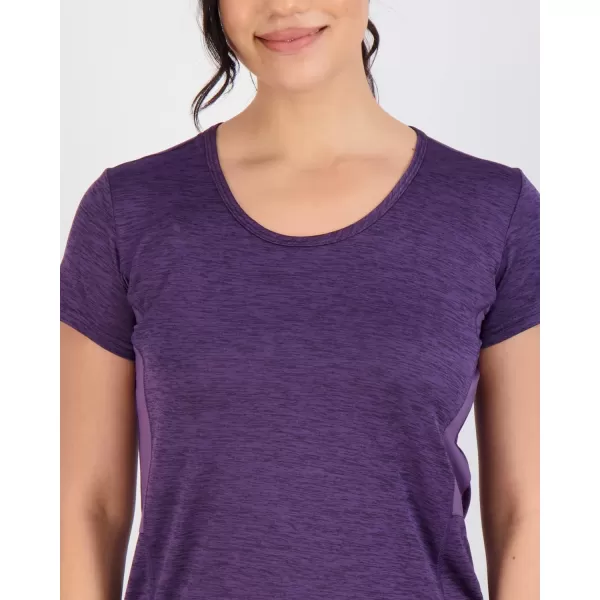 Real Essentials 5 Pack Womens Dry Fit Tech Stretch ShortSleeve Crew Neck Athletic TShirt Available in Plus SizeRegular Size Set 15