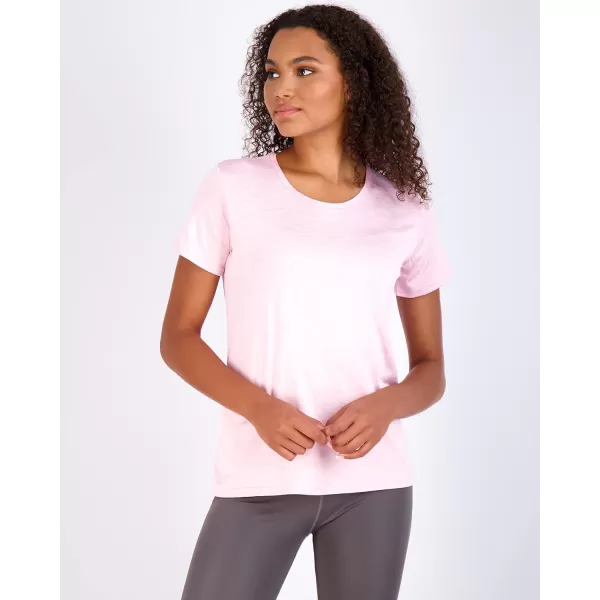 Real Essentials 5 Pack Womens Dry Fit Tech Stretch ShortSleeve Crew Neck Athletic TShirt Available in Plus SizeSet 14