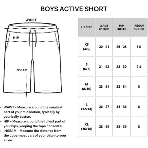 Real Essentials 5Pack Boys DryFit Active Athletic Performance Basketball Shorts with PocketsSet 4